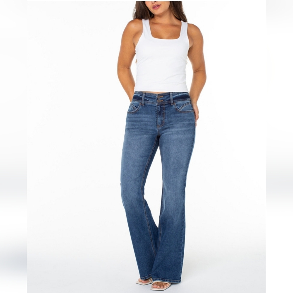 Celebrity Pink Double Button Bootcut Jeans